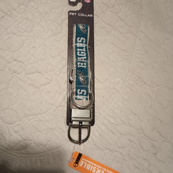 NEW Pets First Philadelphia Eagles Reversible NFL Dog Collar Size Medium - Picture 3 of 7